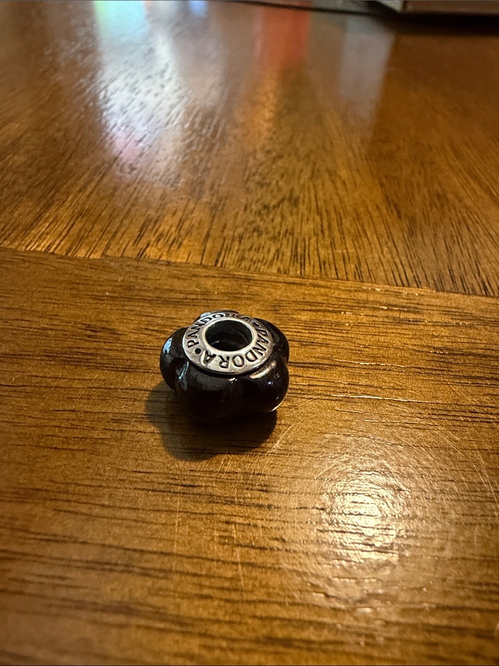 Pandora Black Murano Floral Spacer Charm
